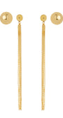 Brinco Esfera com Franja Removível Organic Dourado