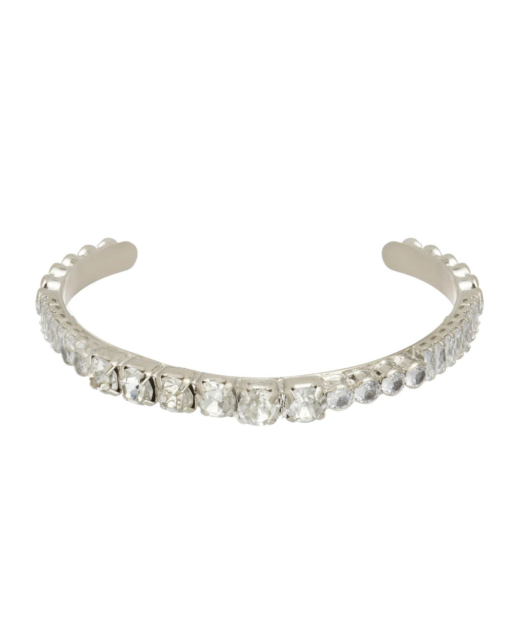 Bracelete Mix Shine Prateado com Zircônias e Cristal