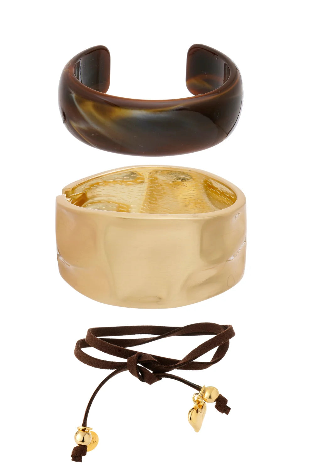 KIT BRACELETES E CORDÃO MULTIFUNCIONAL DOURADO