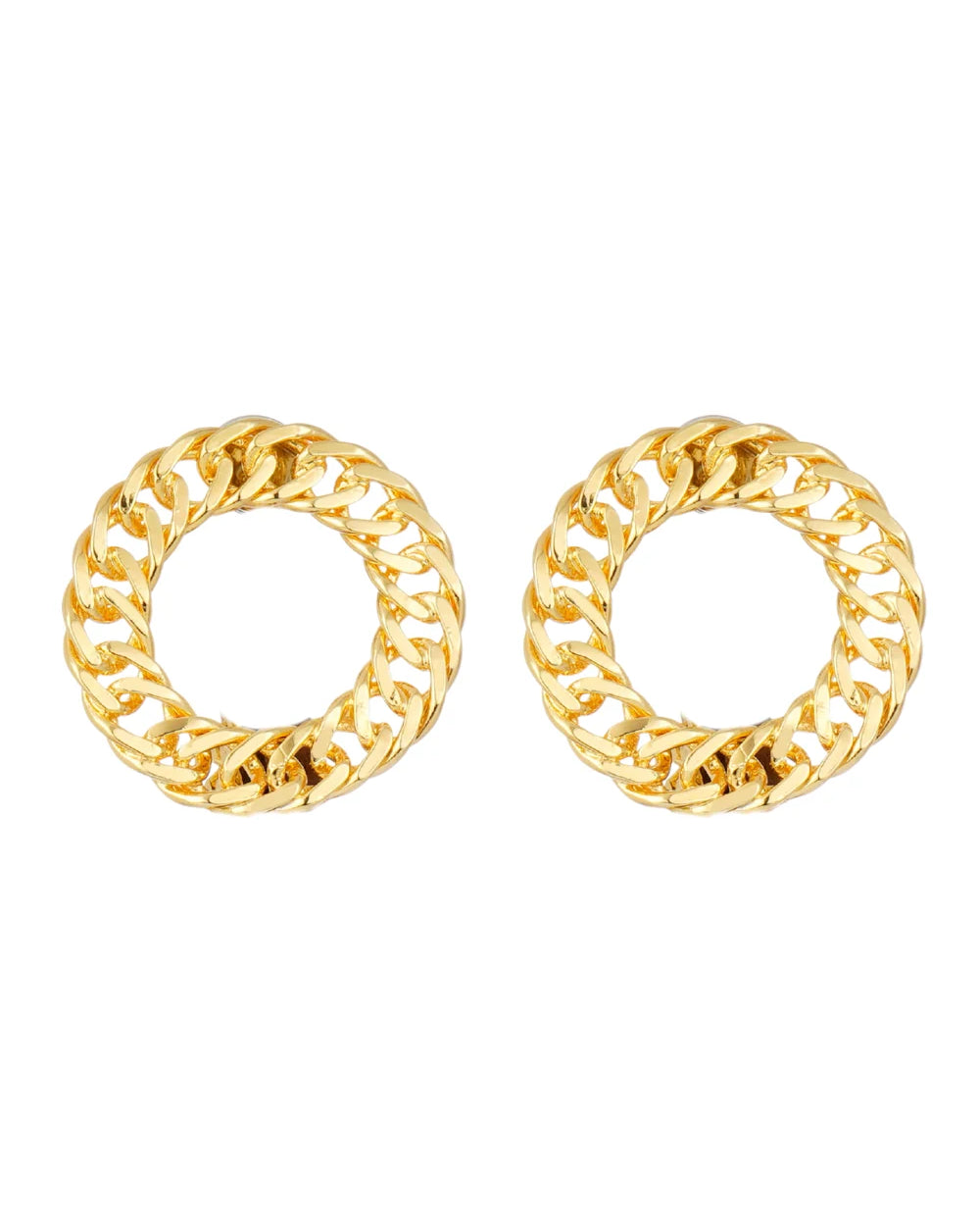 Brinco Argola de Elos Dourado Clássico