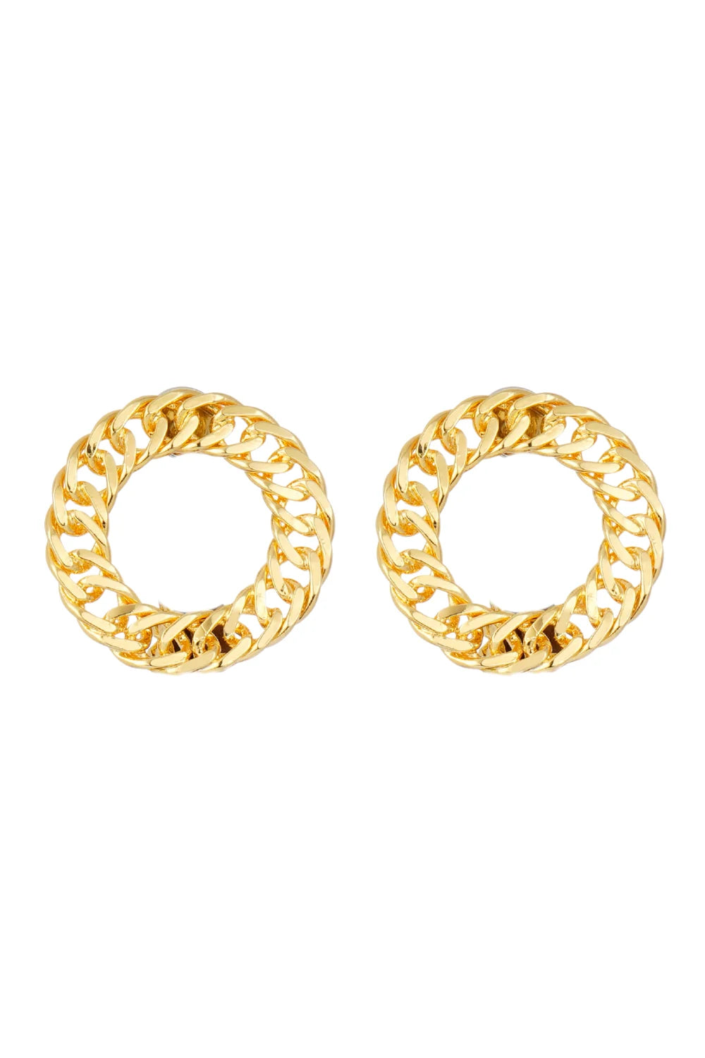 Brinco Argola de Elos Dourado Clássico