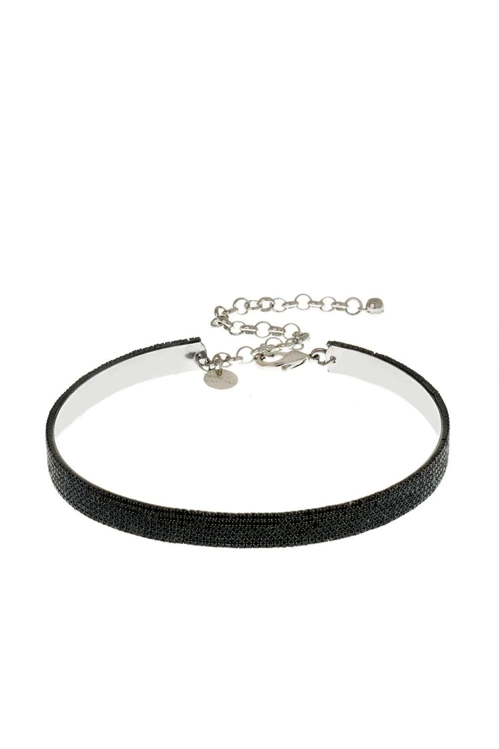 CHOKER SHINE PRETO PRATEADO