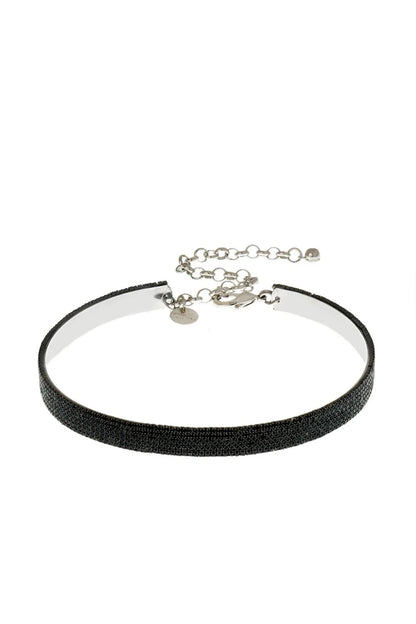 CHOKER SHINE PRETO PRATEADO