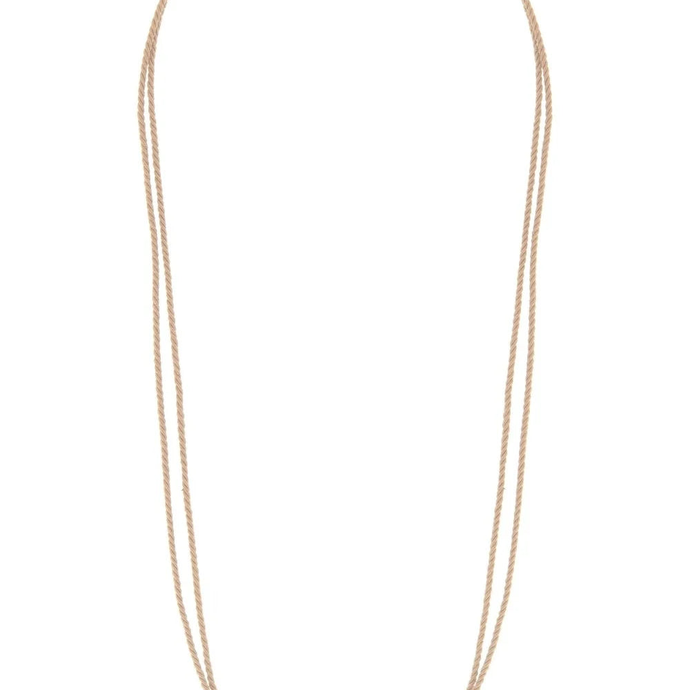 Colar Cordão Ajustável com Elos e Strass Prateado – Multiformas