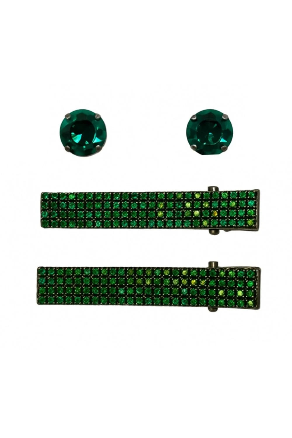 KIT DE PRESILHAS VERDE PRATEADO