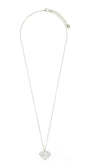 Colar com Pingente Pentagonal Grande em Cristal Prateado