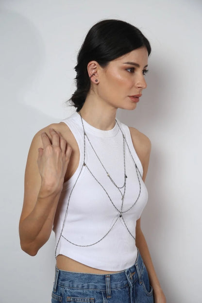 BODY CHAIN PRATA VINTAGE