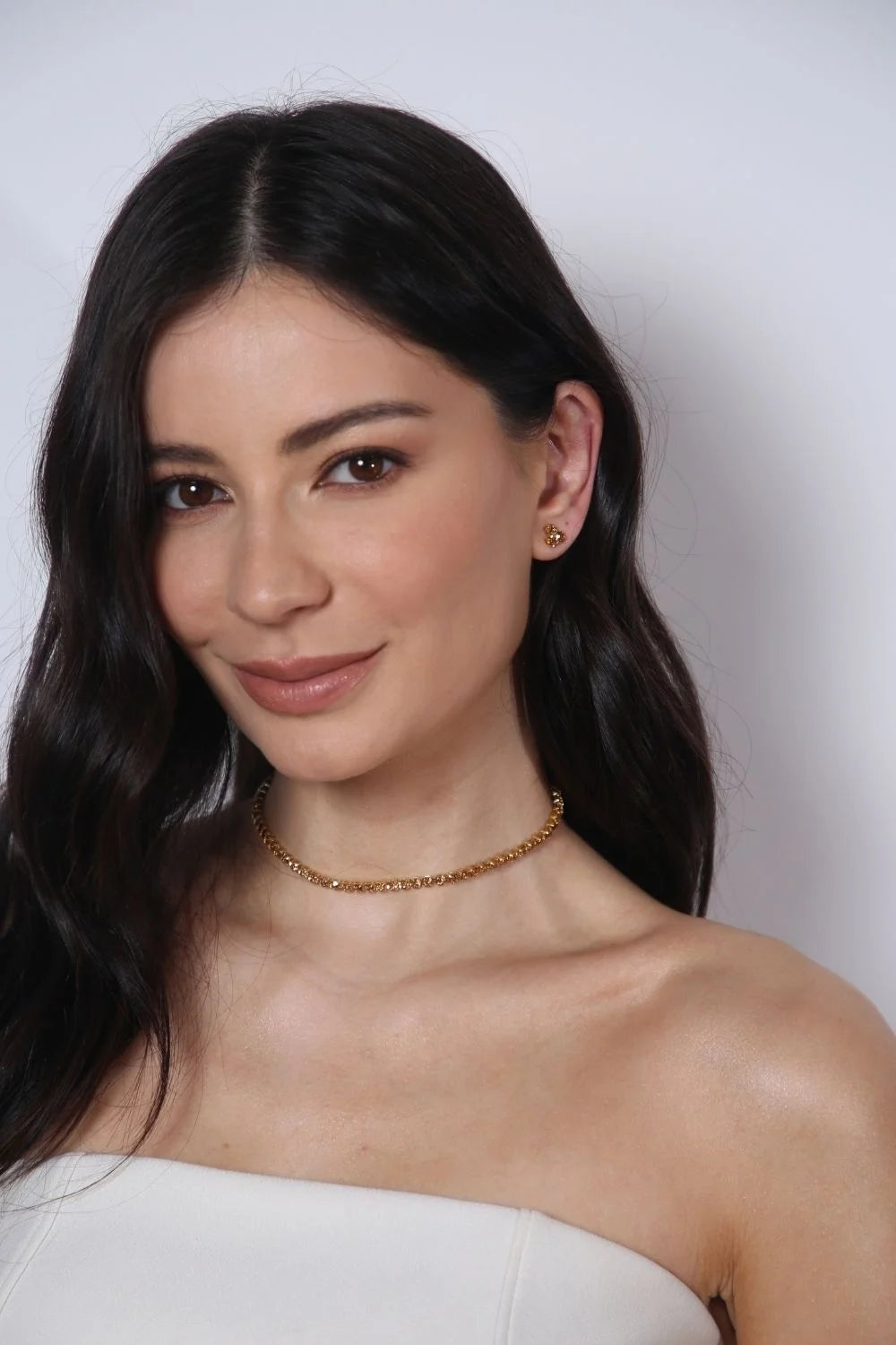 KIT COLAR E BRINCO ÂMBAR DOURADO