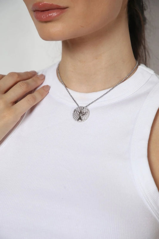 COLAR CURTO ESPÍRITO SANTO PRATEADO