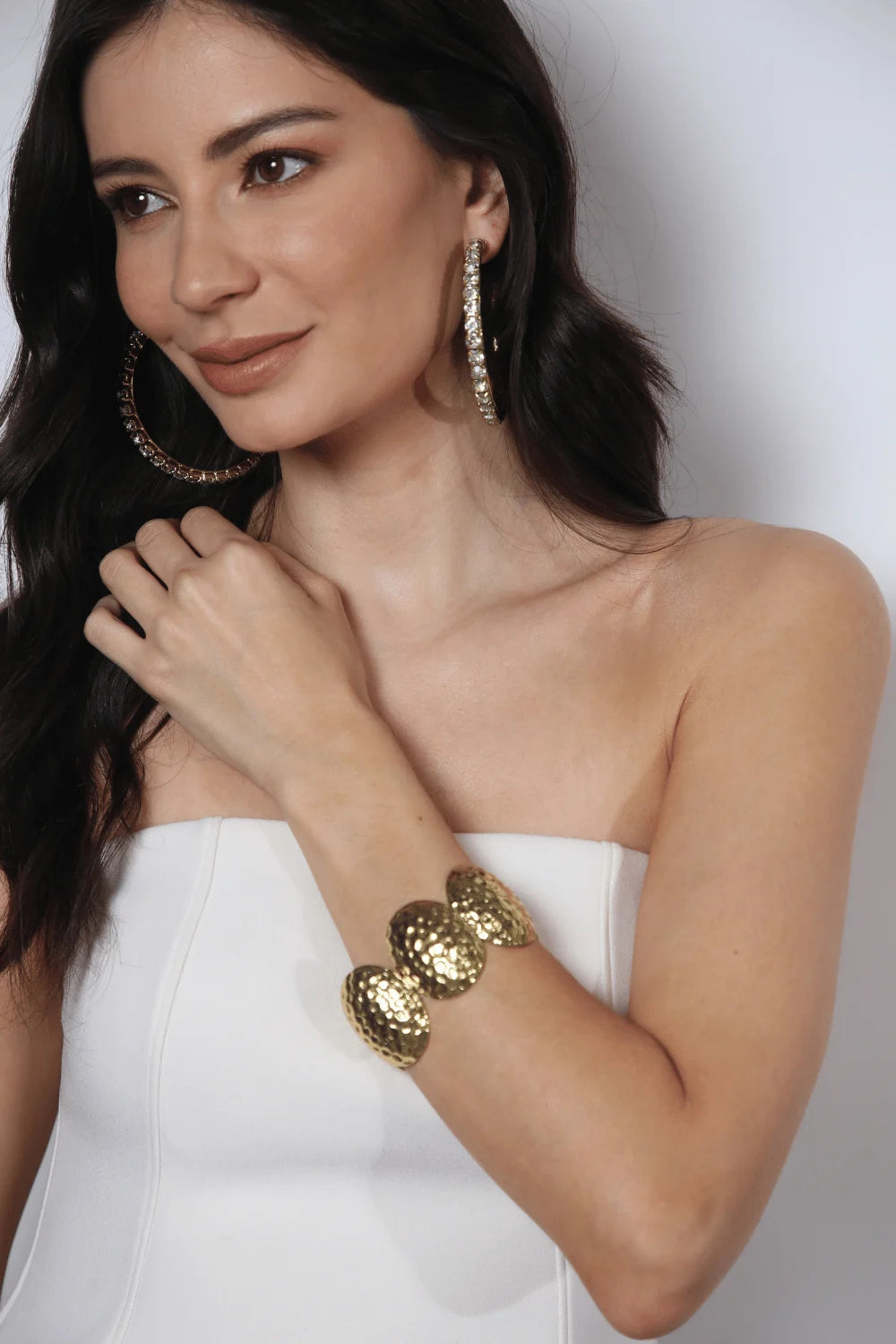BRACELETE TEXTURIZADO OURO VINTAGE