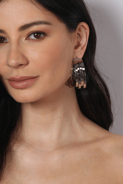 BRINCO ARGOLA AROS PRATEADO