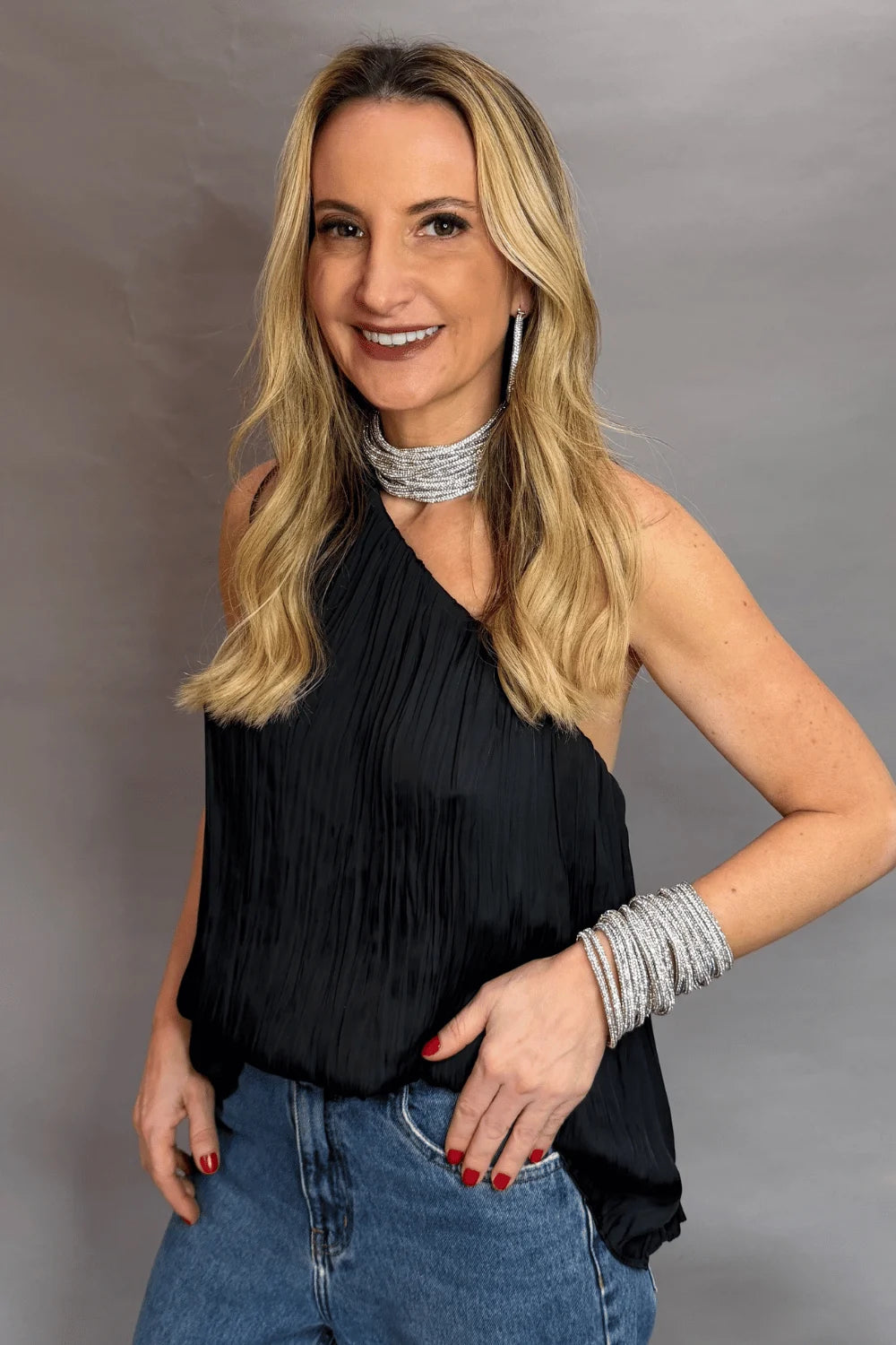 BRINCO ARGOLA SHINE PRATEADO