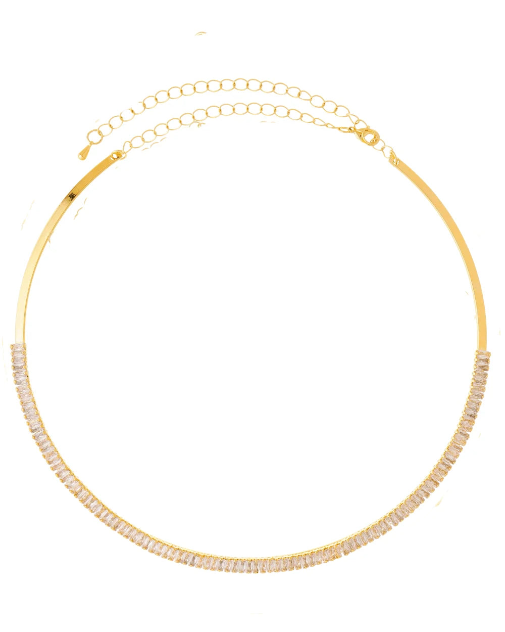 CHOKER ZIRCÔNIA CRISTAL DOURADO