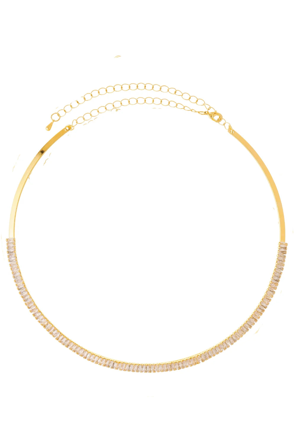 CHOKER ZIRCÔNIA CRISTAL DOURADO