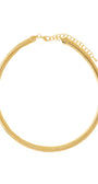 Colar Curto Dourado Malha Snake com Acabamento Polido