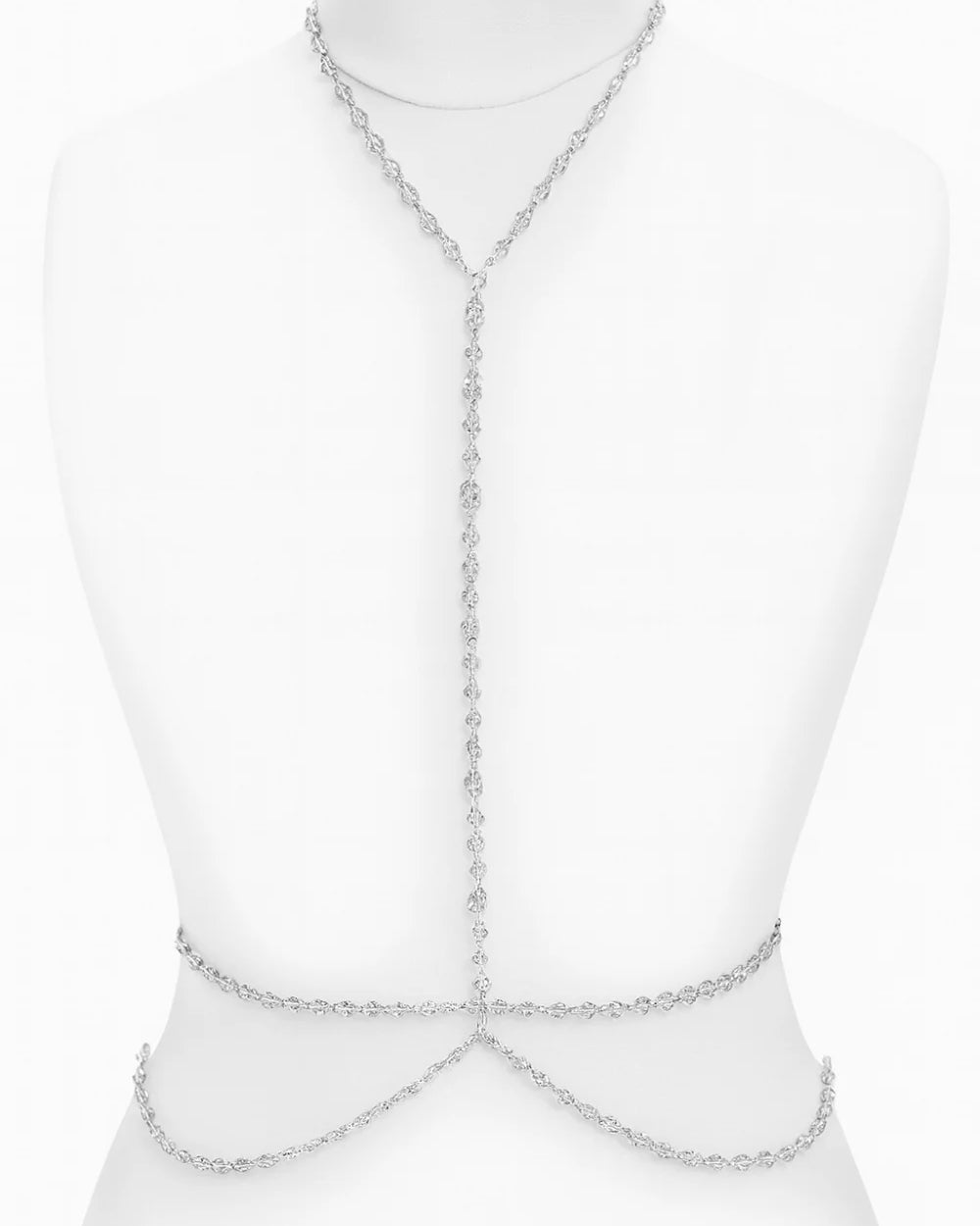 BODY CHAIN AURA CRISTAL PRATEADO