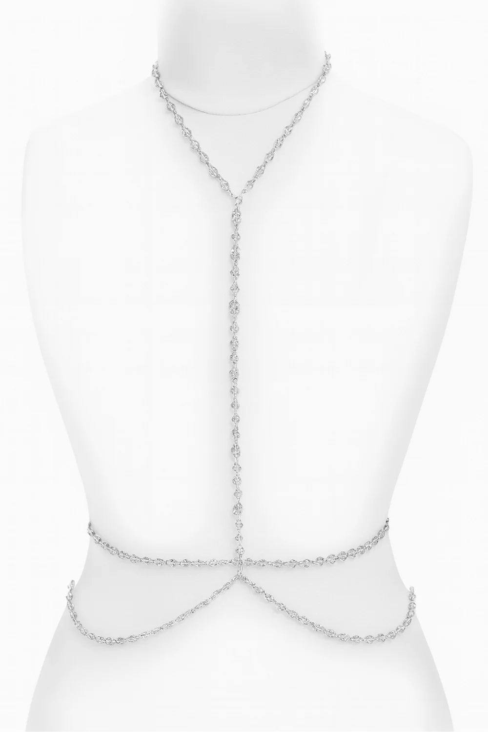 BODY CHAIN AURA CRISTAL PRATEADO