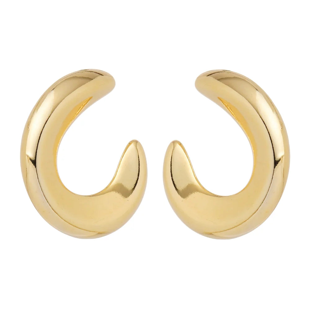 Brinco Argola Essential Dourado Volume Polido