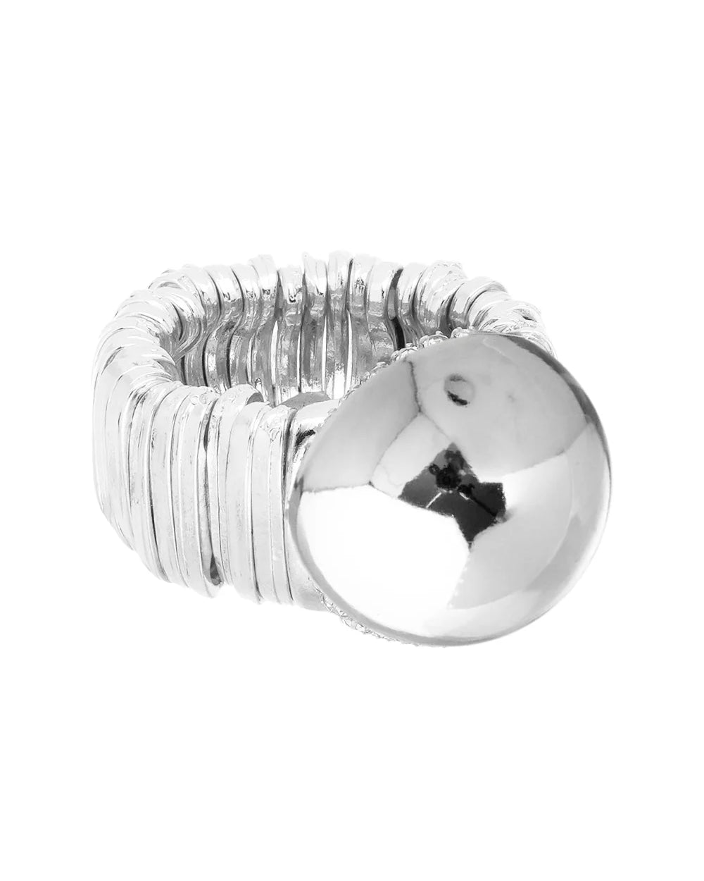 Anel Prateado Canopla Lisa Pequena | Ajustável e Essencial