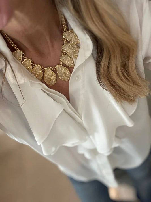 COLAR PÉROLA BOHO DOURADO