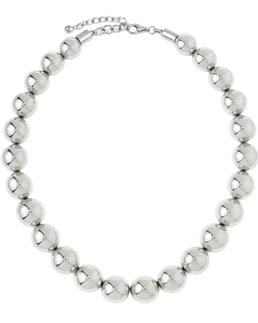 COLAR ESFERAS PRATEADO