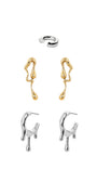 Kit de Brincos Orgânicos e Ear Cuff Mix de Banhos | Design Contemporâneo