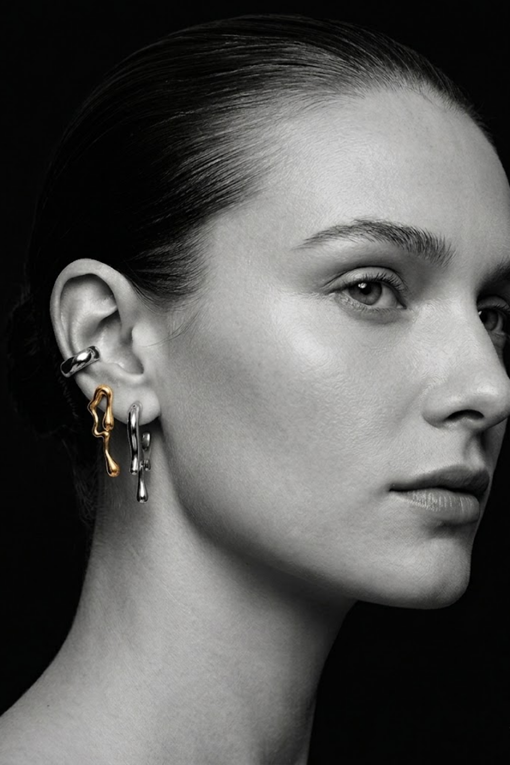 Kit de Brincos Orgânicos e Ear Cuff Mix de Banhos | Design Contemporâneo