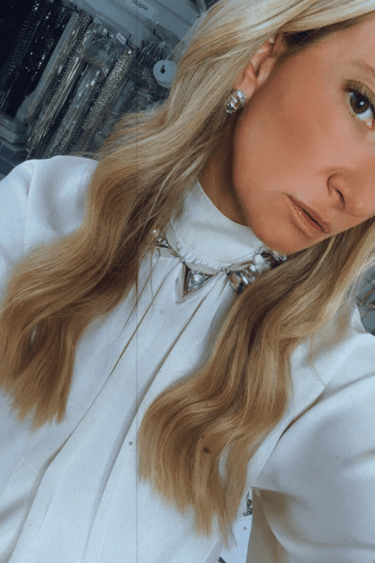 KIT COLAR E BRINCO METALLO CRISTAL