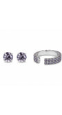 KIT BRINCO E EAR CUFF SHINE LAVANDA ZIRCÔNIA