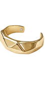 Bracelete Geométrico Escultural em Eletroformação Dourado – Angela