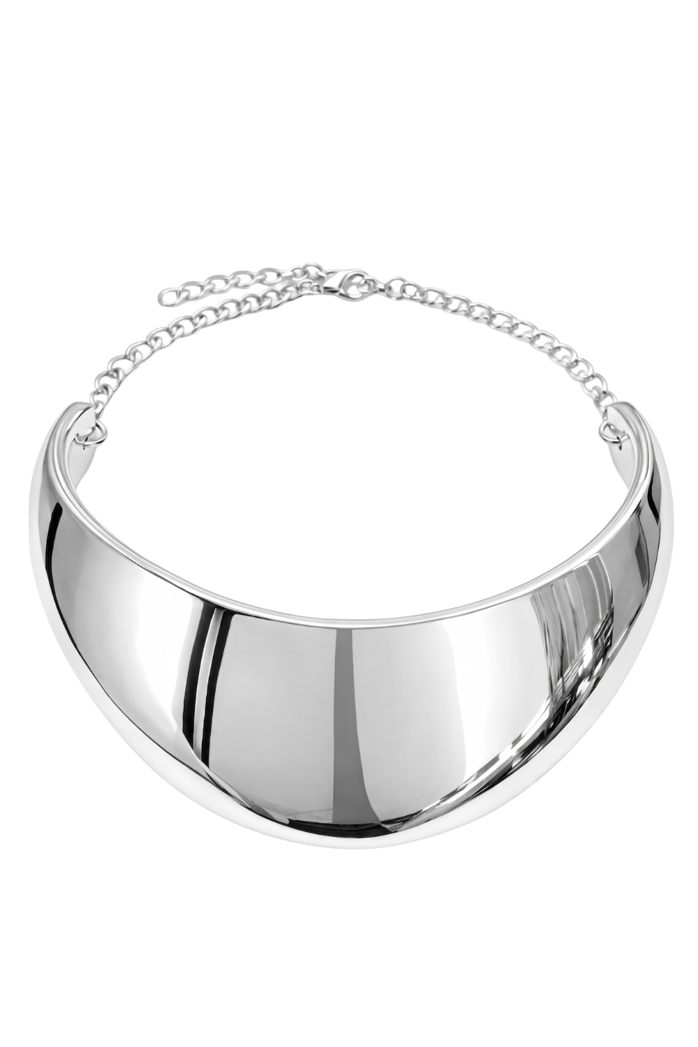 Choker Escultural em Eletroformação Prateado – LIMITED