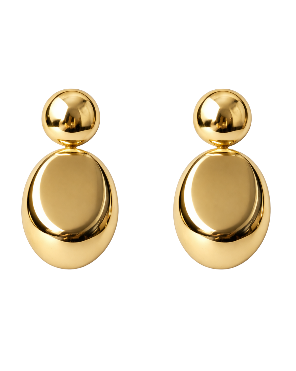 Brinco Escultural em Eletroformação Dourado – LIMITED
