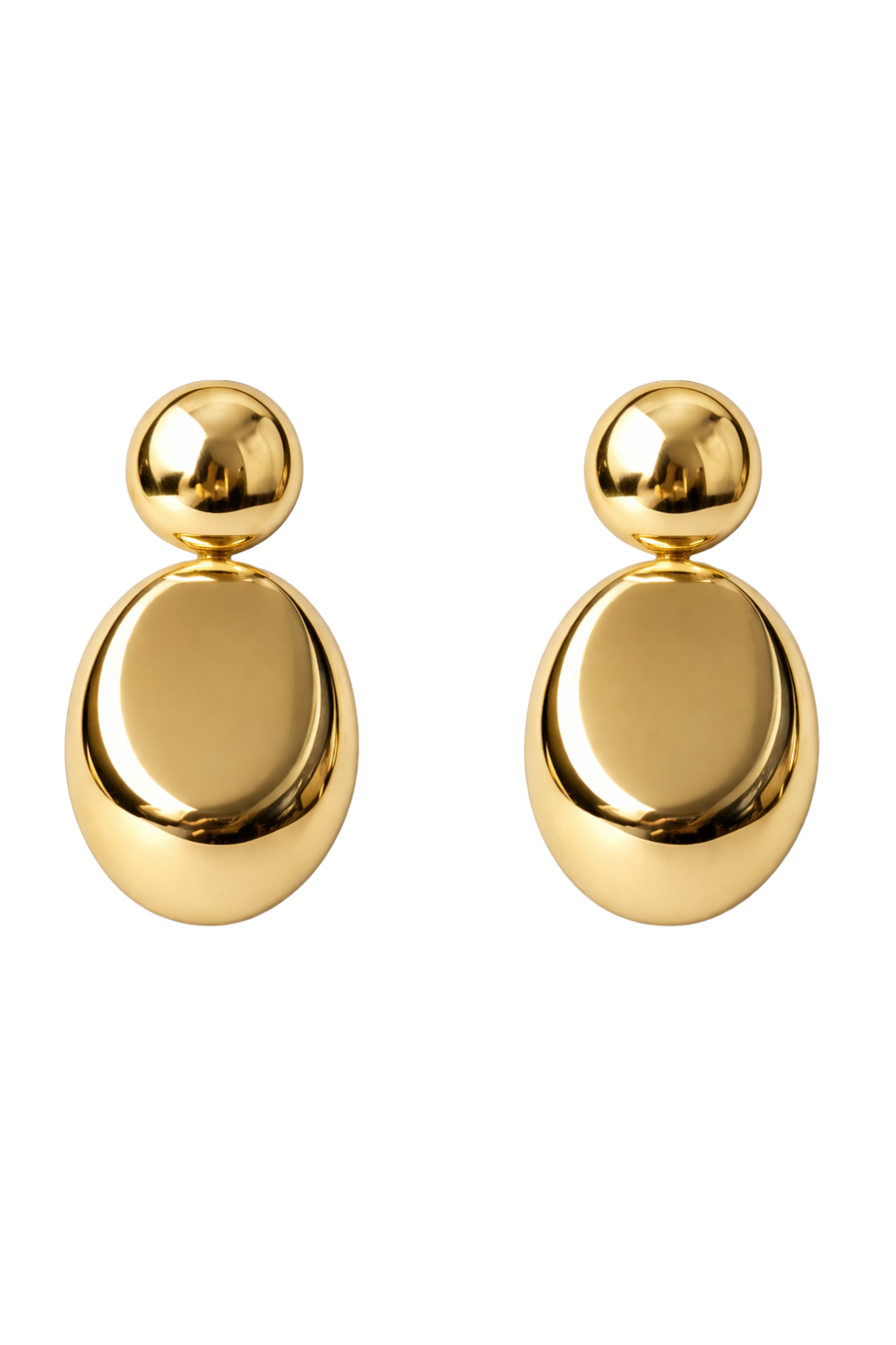 Brinco Escultural em Eletroformação Dourado – LIMITED