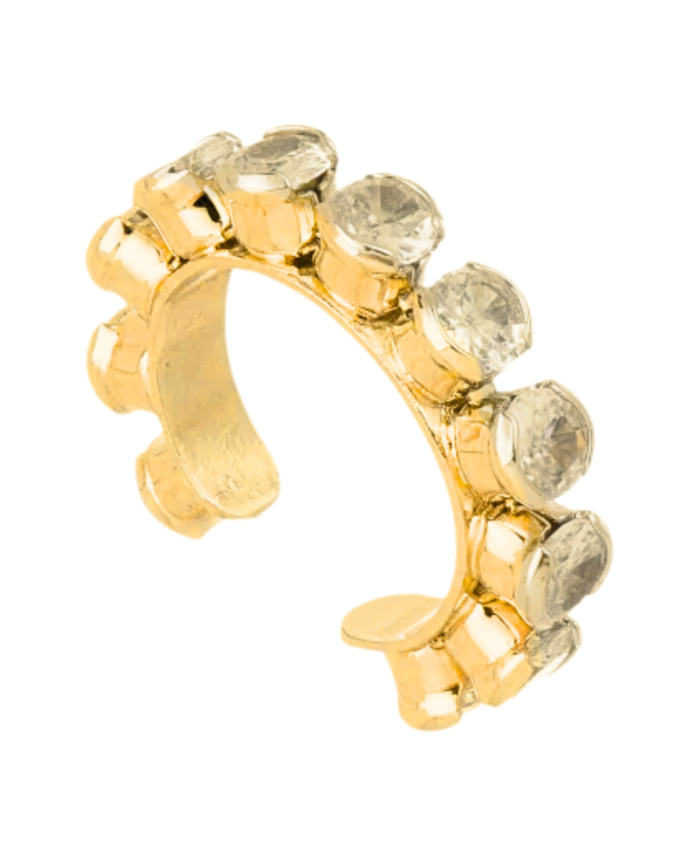 EAR CUFF ZIRCÔNIA REDONDO DOURADO