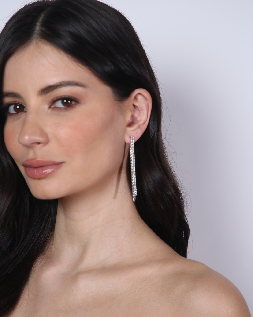 Kit Pulseira com Zircônias e Brincos com Pedras Lapidadas