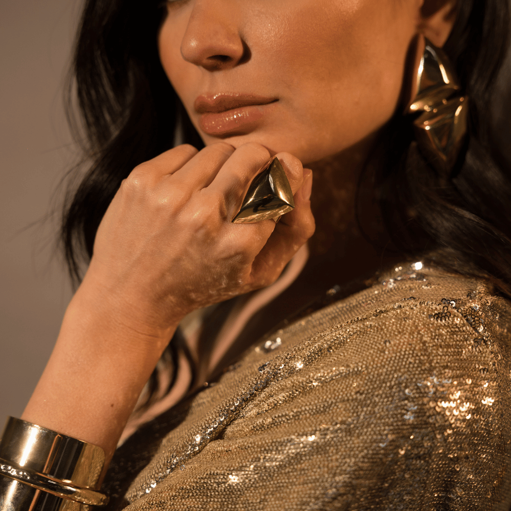 ANEL METALLO  DOURADO