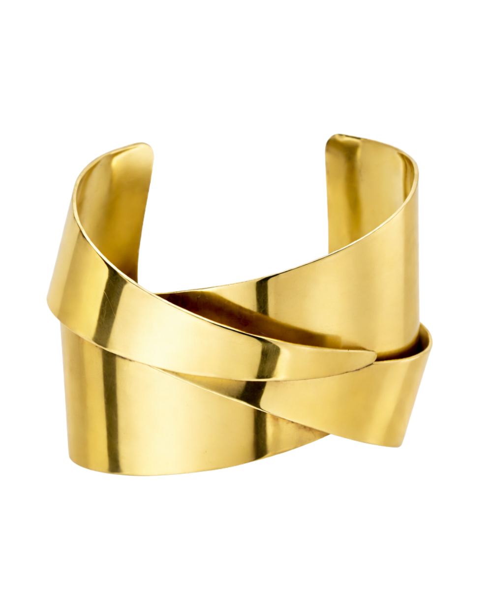 Bracelete Estruturado Tridimensional em Metal Dourado – Design