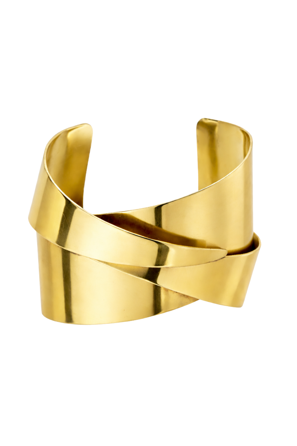 Bracelete Estruturado Tridimensional em Metal Dourado – Design
