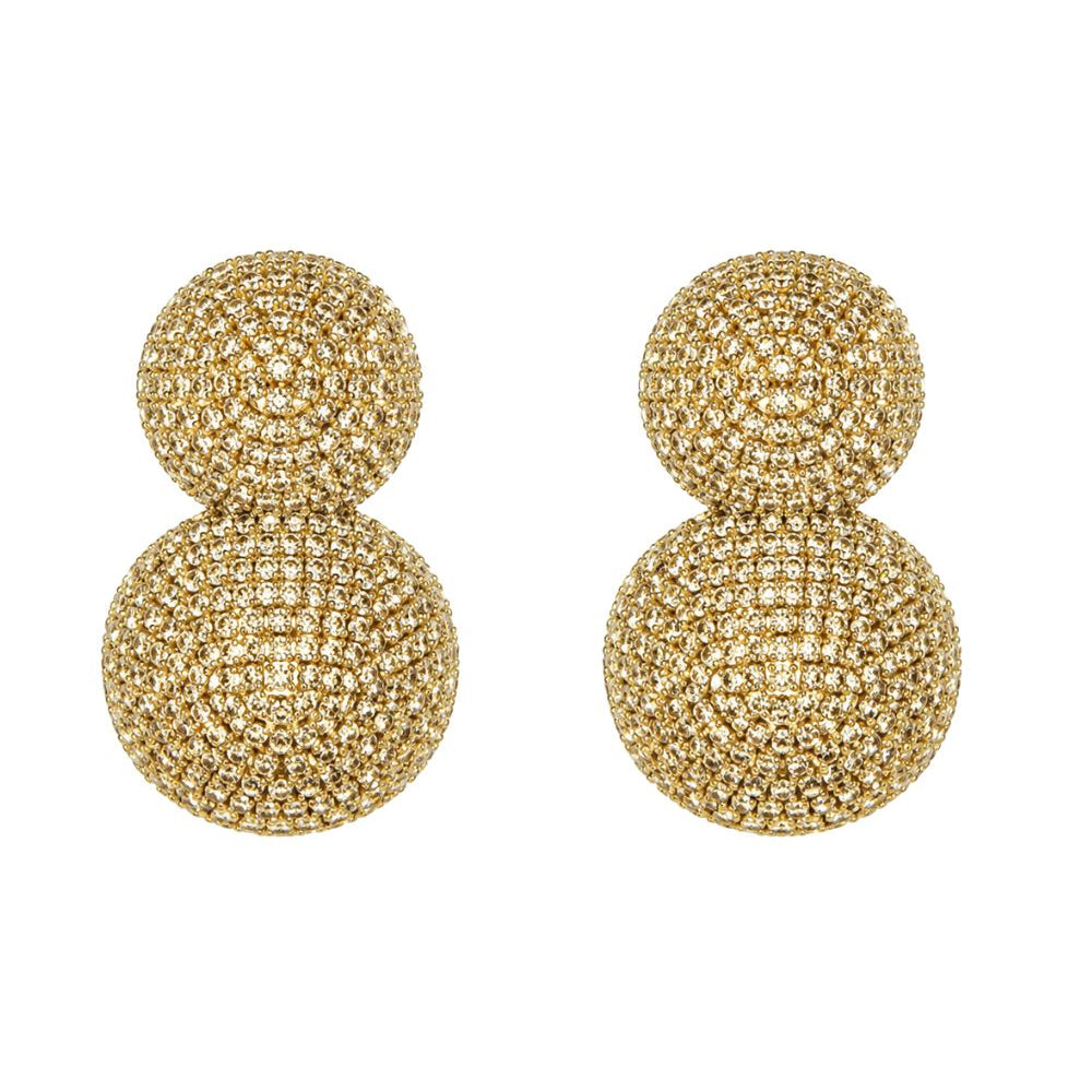 Brinco Duplo Shine Dourado
