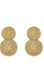 Brinco Duplo Shine Dourado