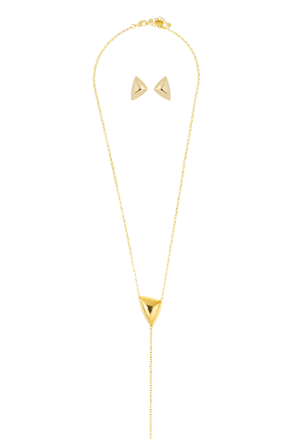 KIT DE COLAR E BRINCO METALLO DOURADO