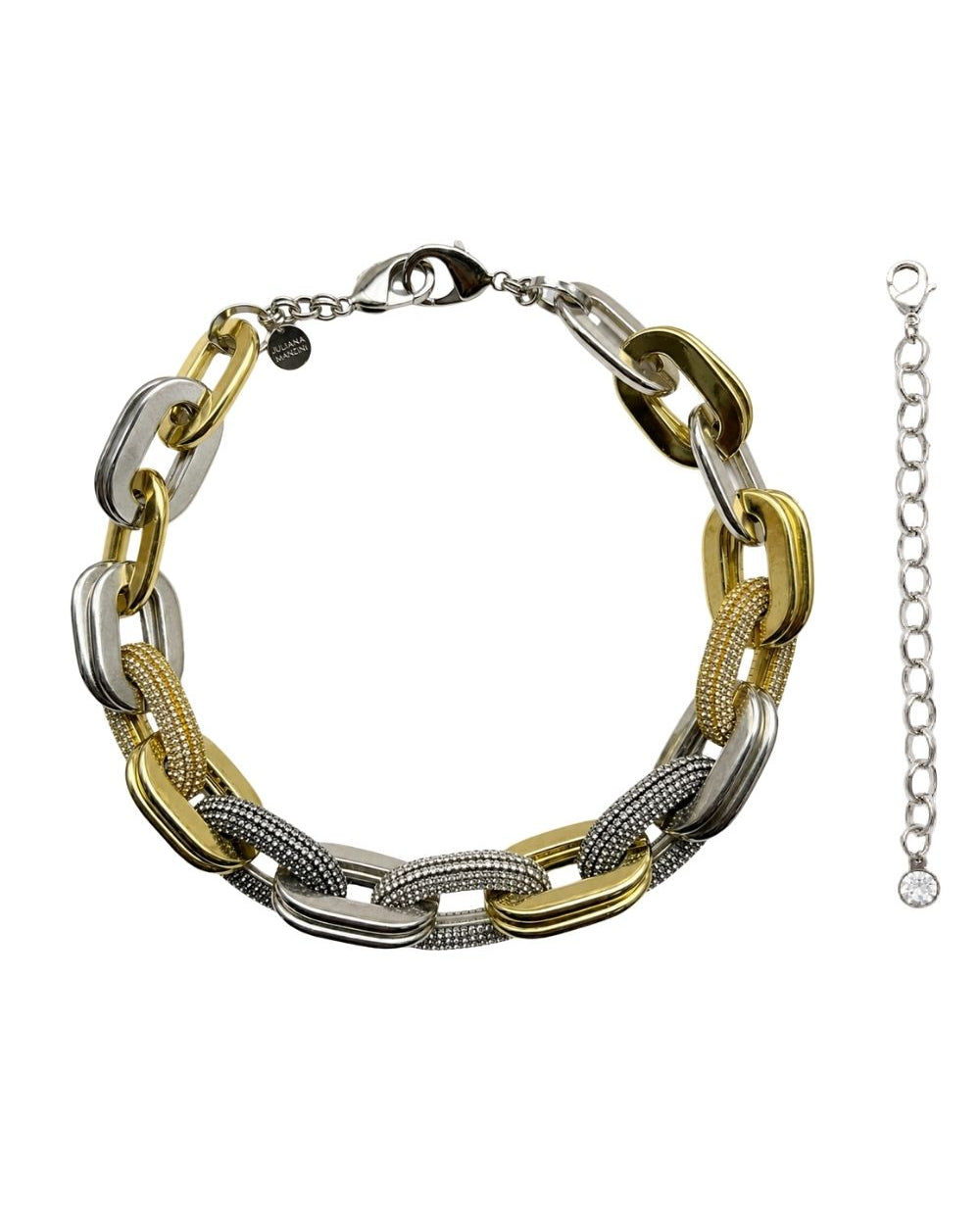 Colar Elos Cravejado Shine Mix de Banhos