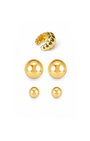 Kit de Brinco Canopla e Ear Cuff Orgânico Dourado