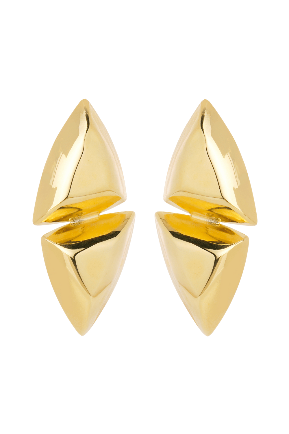 BRINCO DUPLO METALLO DOURADO