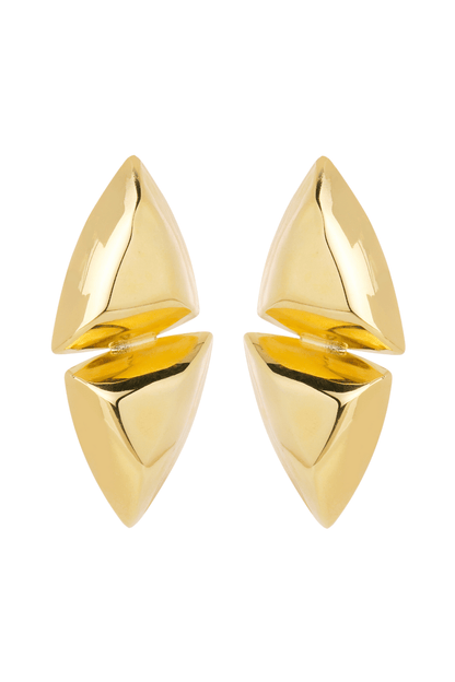 BRINCO DUPLO METALLO DOURADO