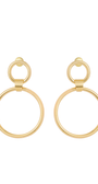 Brinco Grande Presenza Dourado com Círculos Articulados