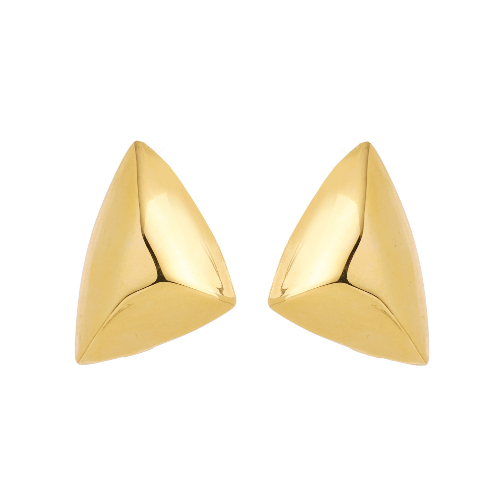 Brinco de Pressão Metallo Triangular Dourado