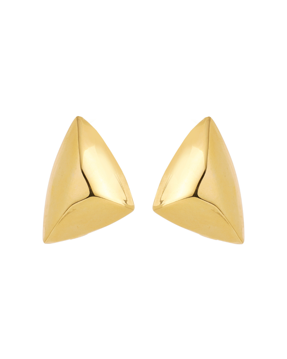 Brinco de Pressão Metallo Triangular Dourado