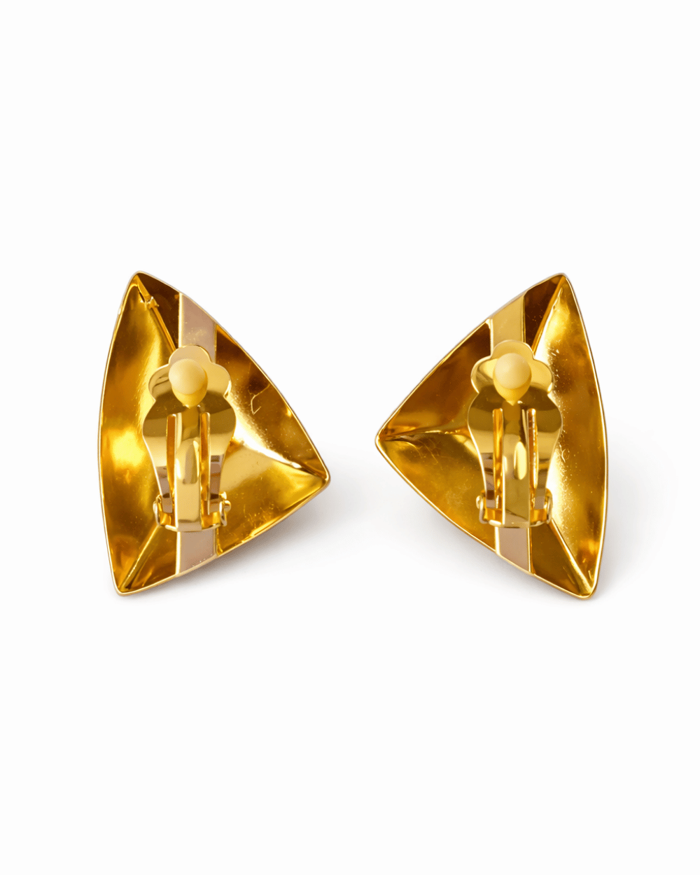 Brinco de Pressão Metallo Triangular Dourado