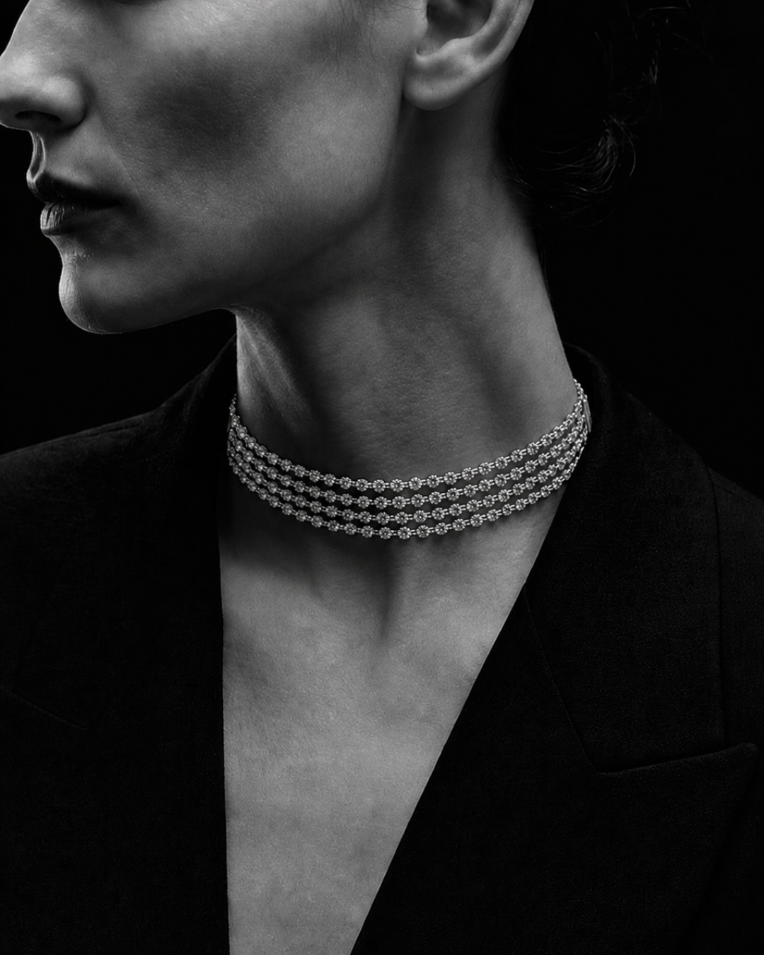 CHOKER AURA CRISTAL PRATEADO